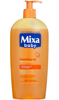 Mixa Baby penivý olej pre deti do sprchy aj do kúpeľa