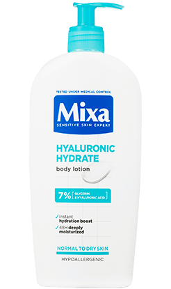 Mixa Hyaluronic Hydrate intenzívne hydratačné telové mlieko na normálnu až suchú pokožku