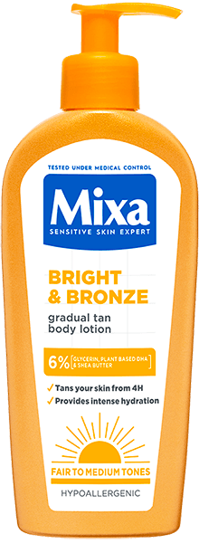 Mixa Niacinamide Bright & Bronze telové mlieko